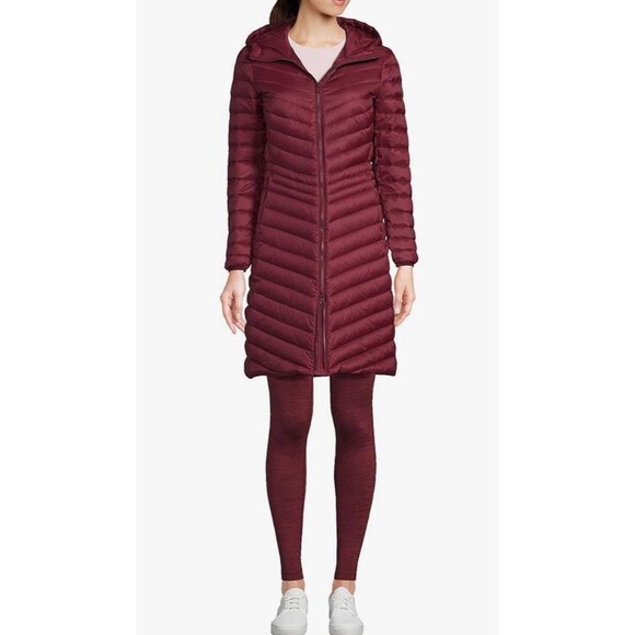 Lands' End Womens Packable Chevron Wanderweight Down Coat S 4-6 - Picture 1 of 12